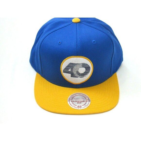 Los Angeles Rams Mitchell & Ness Mens New Vintage 40th Anniversary Hat Blue Gold - Picture 7 of 7